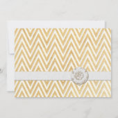 BOHO Imitate Burlap n Lace Zickzack-moderne Mod-St Einladung (Rückseite)