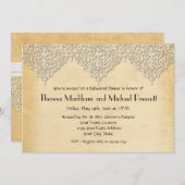 BOHO Imitats Burlap n Lace Sinti und Roma im moder Einladung (Vorne/Hinten)