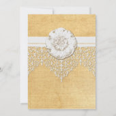 BOHO Imitats Burlap n Lace Sinti und Roma im moder Einladung (Rückseite)