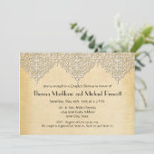 BOHO Imitats Burlap n Lace Sinti und Roma im moder Einladung (Stehend Vorderseite)