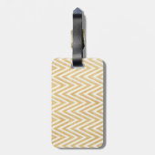 BOHO Imitats Burlap n Lace Zickzack-moderne Mod-St Gepäckanhänger (Rückseite vertikal)