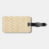 BOHO Imitats Burlap n Lace Zickzack-moderne Mod-St Gepäckanhänger (Rückseite horizontal)
