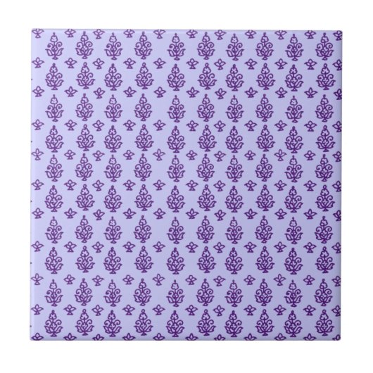 Boho India Block Print Fliese (Vorderseite)