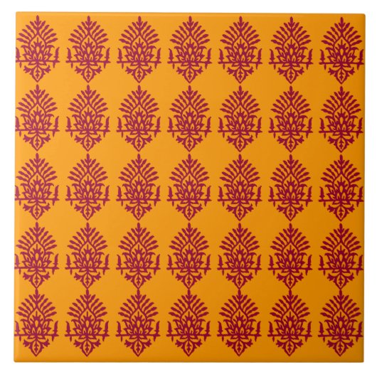Boho India Block Print Fliese (Vorderseite)