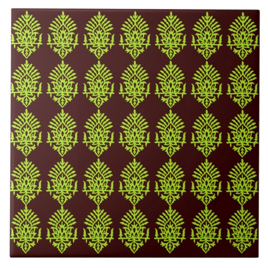 Boho India Block Print Fliese (Vorderseite)