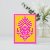 Boho India Block Print Postkarte (Stehend Vorderseite)
