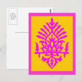 Boho India Block Print Postkarte (Vorne/Hinten)