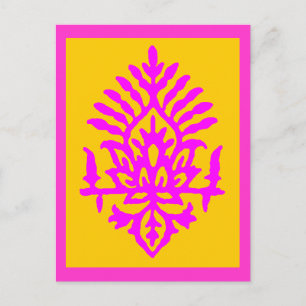 Boho India Block Print Postkarte