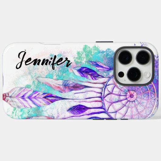 Boho Indian Dreamcatcher Case-Mate iPhone Hülle (Rückseite (Horizontal))