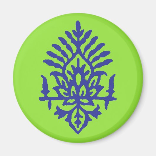 Boho Indien Blockdruck Magnet (Vorne)