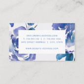 Boho Indigo-BlumenVisitenkarte Visitenkarte (Rückseite)