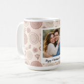 Boho individuelles Foto & Text Valentinstag Kaffeetasse (Vorderseite Links)