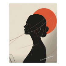 Boho Inklusive Frauen-Silhouette mit Sonnenunterga
