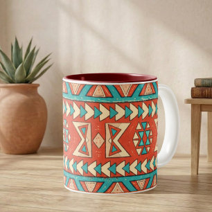 Boho-Insel-Stammes- Zweifarbige Tasse