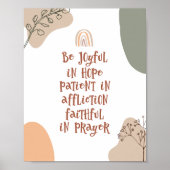 Boho Inspiration Christlich Bible Verse Regenbogen Poster (Vorne)