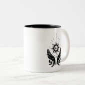 Boho Inspiration Zitat Zweifarbige Tasse (VorderseiteRechts)