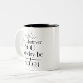 Boho Inspiration Zitat Zweifarbige Tasse (Vorderseite Links)