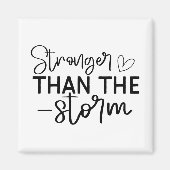 Boho Inspirational "Stronger als der Sturm" Magnet (Vorne)