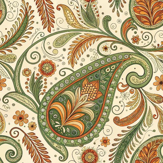 Boho Inspiriert Blanket mit Earthy Paisley Print Fleecedecke