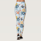 Boho Inspiriert Blume Muster Leggings (Rückseite)