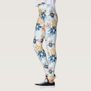 Boho Inspiriert Blume Muster Leggings