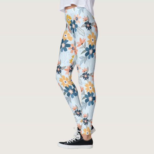 Boho Inspiriert Blume Muster Leggings (Links)