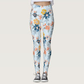 Boho Inspiriert Blume Muster Leggings (Vorderseite)