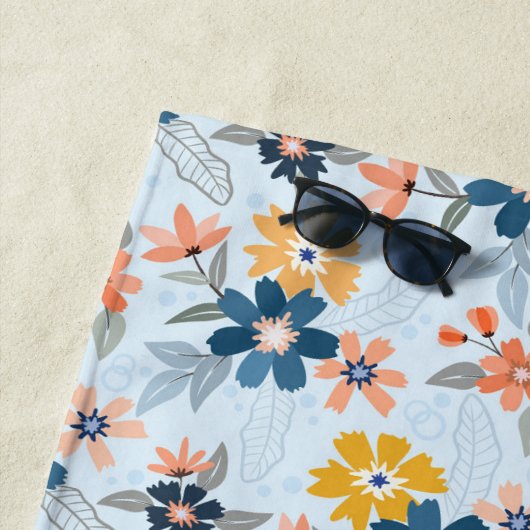 Boho Inspiriert Blume Pattern Beach Handtuch (Beispiel)