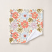 Boho Inspiriert Blumenmuster Badetuch Set (Waschlappen)