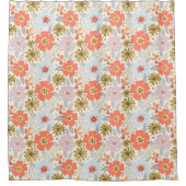 Boho Inspiriert Blumenmuster-Duschvorhang Duschvorhang (Vorderseite)