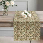 Boho-Inspiriert Earthy Paisley Patterns Pastel Gre Großer Tischläufer