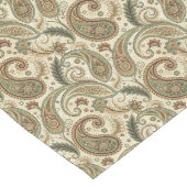 Boho-Inspiriert Earthy Paisley Patterns Pastel Gre Großer Tischläufer (Ecke)
