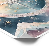 Boho inspiriert Himmelskarte Wand Art Decor Poster (Ecke)