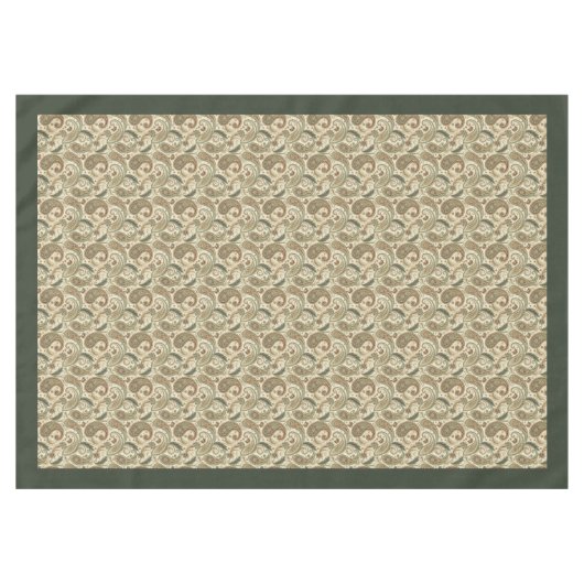 Boho Inspiriert Tablecloth in Earthy Paisley Print Tischdecke (Vorderseite (Horizontal))