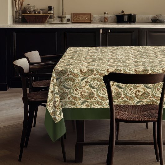 Boho Inspiriert Tablecloth in Earthy Paisley Print Tischdecke