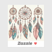Boho inspiriert Träumer- oder Federn-Aufkleber Aufkleber (Blatt)