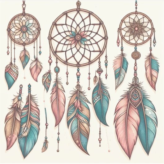 Boho inspiriert Träumer- oder Federn-Aufkleber Aufkleber (Vorderseite)