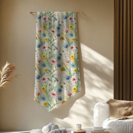 Boho Inspiriert Wild Blume Blanket in Soft Hues Fleecedecke