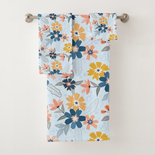 Boho Inspirierte Blume Muster Badehandtuch Set (Insitu)