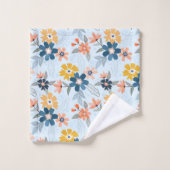 Boho Inspirierte Blume Muster Badehandtuch Set (Waschlappen)