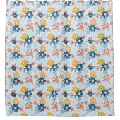 Boho Inspirierte Blume Muster Duschvorhang (Vorderseite)