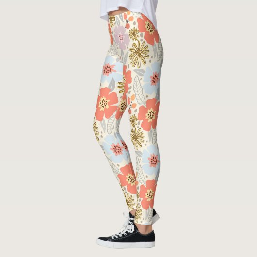 Boho Inspirierte Leggings für Blumenmuster (Links)