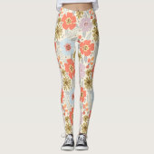 Boho Inspirierte Leggings für Blumenmuster (Vorderseite)