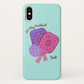 Boho inspirierte Pickleball-Telefongehäuse von Deb Case-Mate iPhone Hülle (Rückseite)