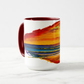 Boho inspirierter Sonnenuntergang Tasse (Vorderseite Links)