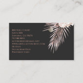 Boho Interior Designer Rose Pampas Grass Visitenkarte (Rückseite)