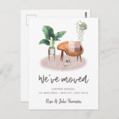 Boho Interior Französische Bulldoggen Pflanze bewe Postkarte (Vorne/Hinten)