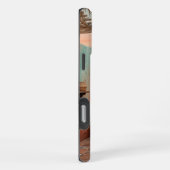 Boho iPhone 16 Pro Max Hülle | Moroccan Teal Trepp (Rechte Seite)