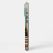Boho iPhone 16 Pro Max Hülle | Moroccan Teal Trepp (Linke Seite)