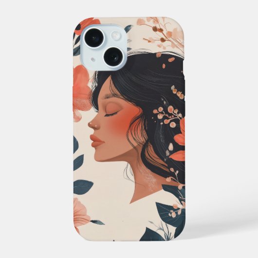 Boho iPhone Case 15 Hülle (Rückseite)